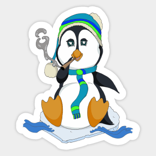 Penguin Stoner Sticker